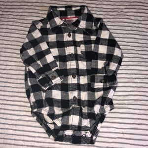 Carter’s Baby Boy Flannel Long Sleeve Plaid Bodysuit